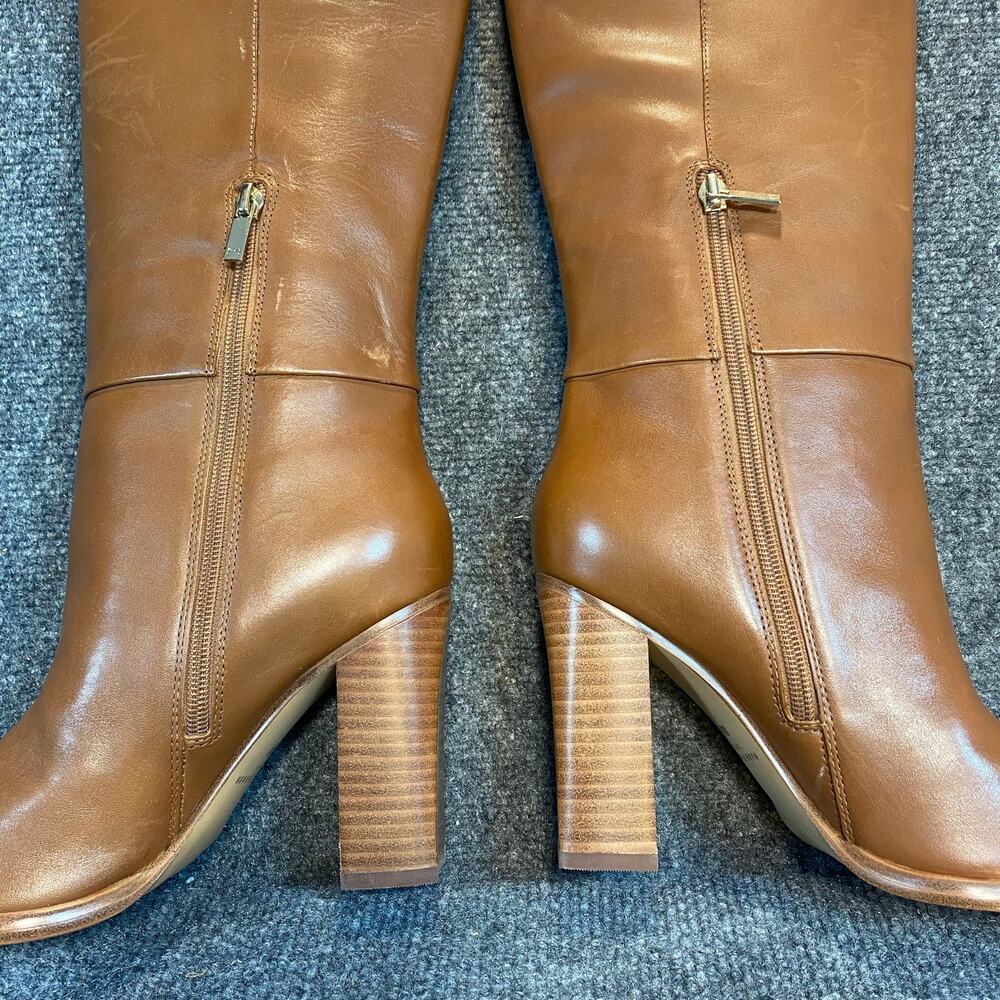 Brand New Marc Fisher Women 8 Lannie Medium Natural Brown Heeled Knee High Boots - Picture 11 of 12